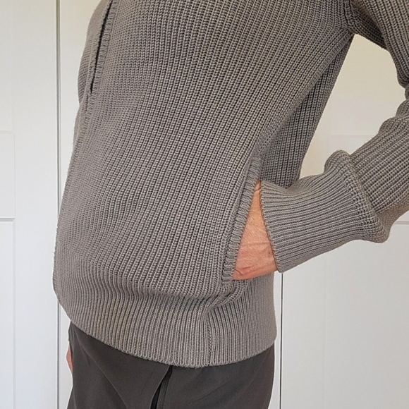 Athleta Escapade Mock Neck Sweater Jacket Bluff Grey Size S #982829 - Picture 6 of 12